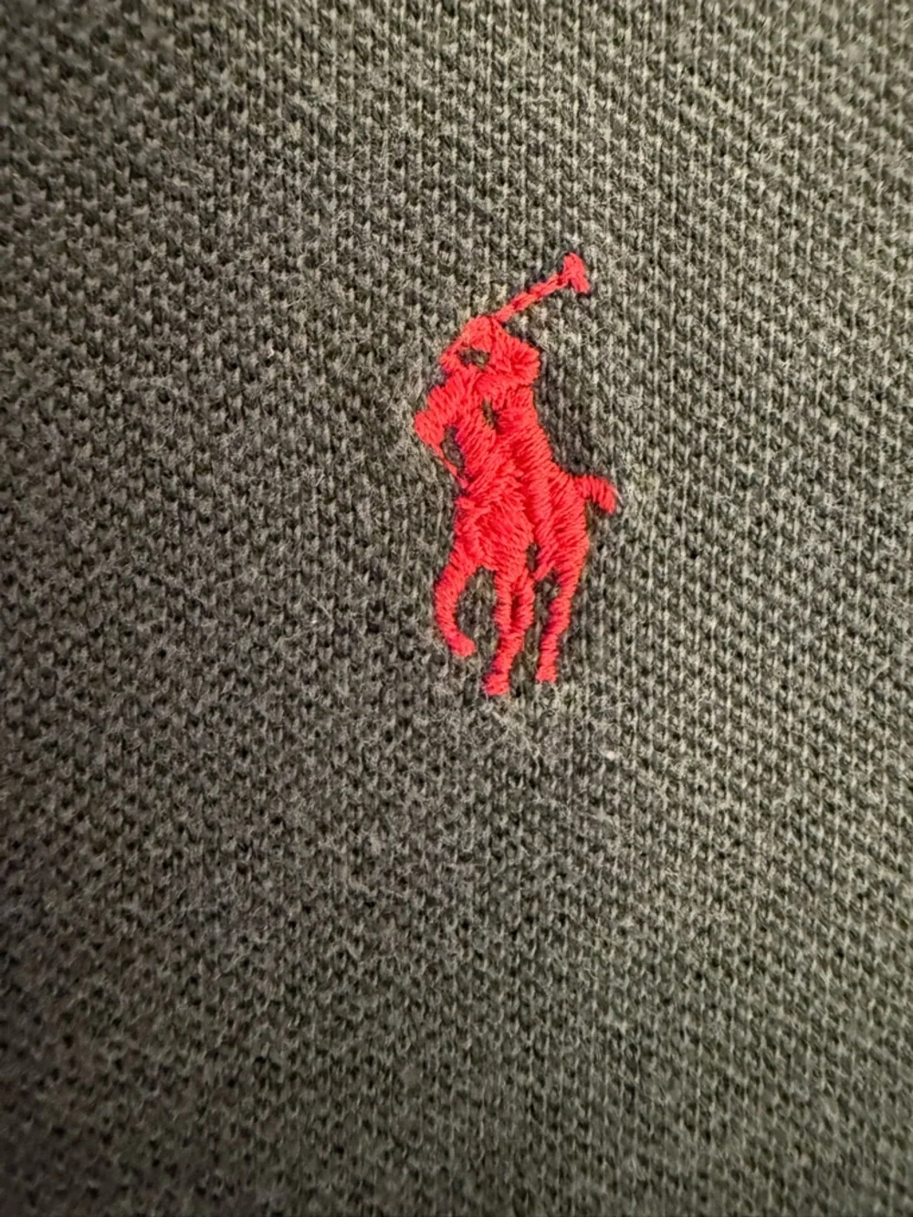 Classic Polo by Ralph Lauren Dark/Hunter Green Polo with Red Pony - Picture 3 of 4